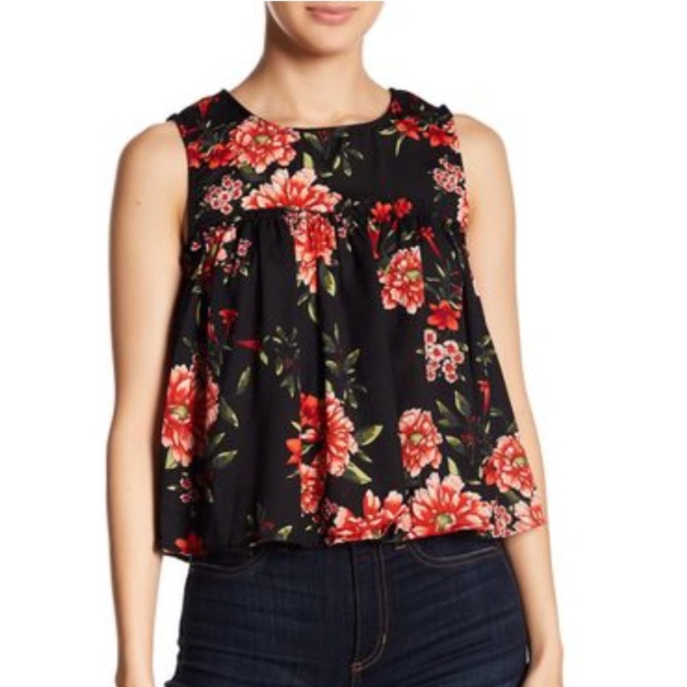 NEW Romeo & Juliet Couture Babydoll Floral Tank Top